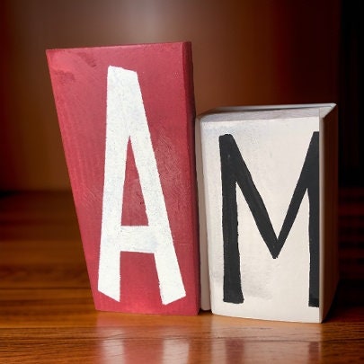 AMERICA Wood Letter Blocks